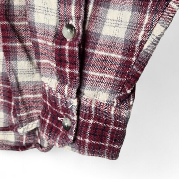 Woolrich Plaid Flannel Shirt Men's Work Style Patch Pocket Country Outdoor M - Picture 3 of 4